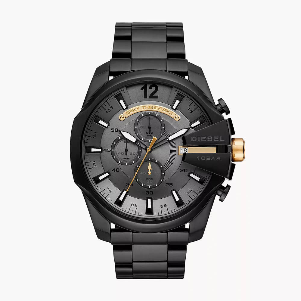 Mega Chief Chronograph Black Stainless Steel Watch